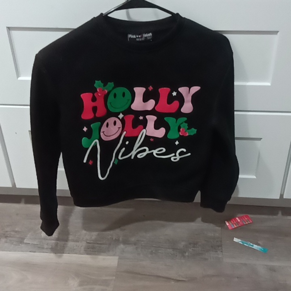 Pink Owl Holly Jolly Vibes Sweater - Black and Multicolor